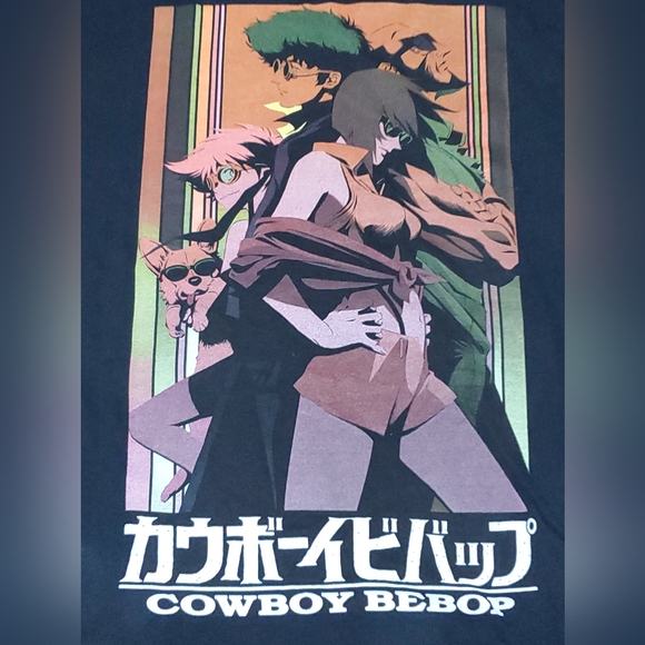 COWBOY BEBOP SUNRISE ENTERTAINMENT GROUP ANIME BLACK T-SHIRT MEN'S SIZE LARGE - Picture 1 of 4